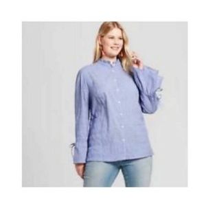 AVA & VIV BLUE SHIRT BUTTON DOWN.
